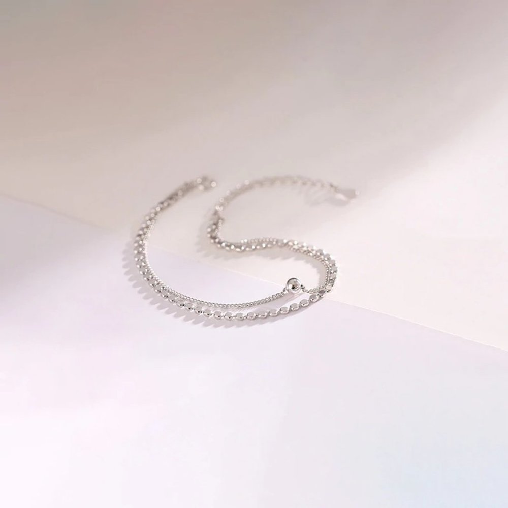 NEW Rose Gold/Sterling Silver Coin Bead Bracelet - Picture 11 of 11